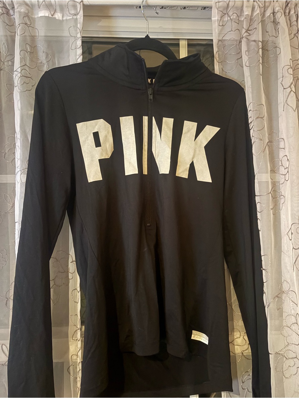 PINK Victoria's Secret Black Zip-Up Hoodie